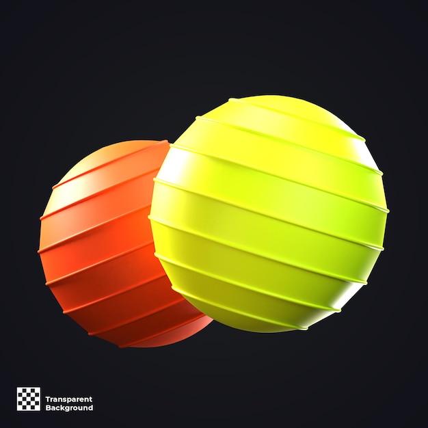 Ilustração de ícone 3d de bola de pilates