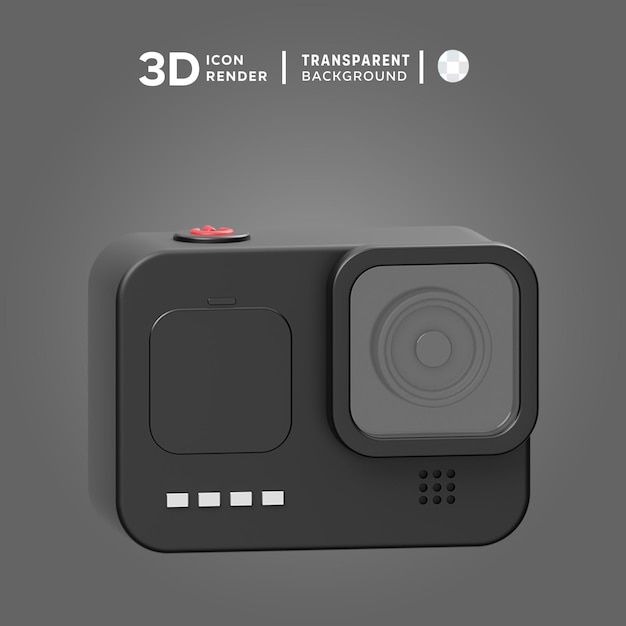 PSD ilustração de ícone 3d gopro