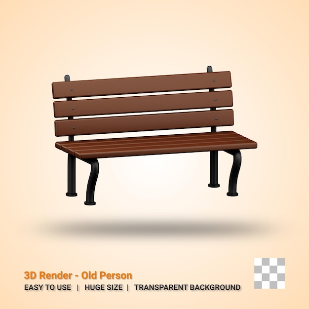 Ilustração de ícone de banco 3D com fundo transparente