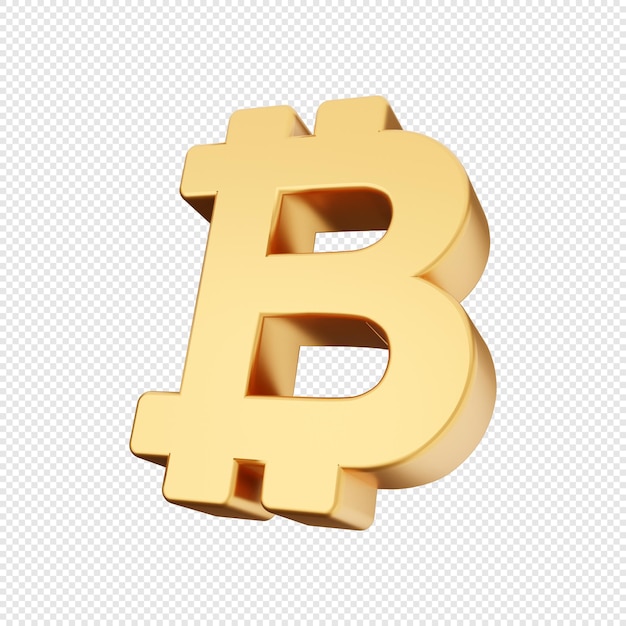 PSD ilustração de ícone de bitcoin 3d