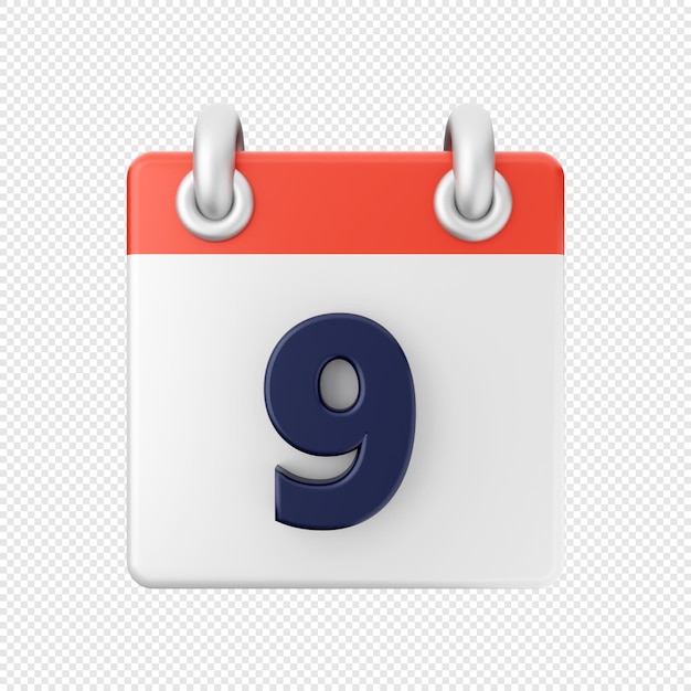 ilustração de ícone de calendário 3D