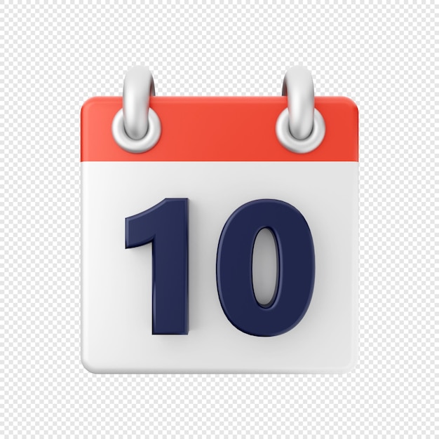 ilustração de ícone de calendário 3D