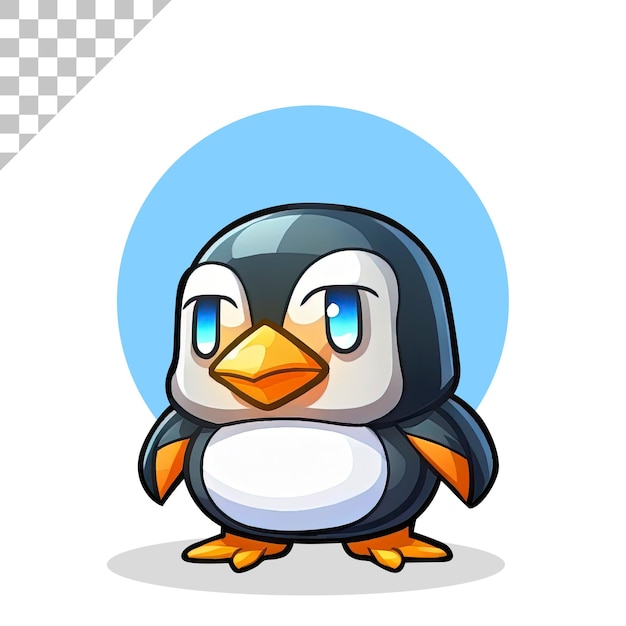 Ilustração de ícone de desenho animado de pinguim feliz e bonito estilo de desenho animado plano