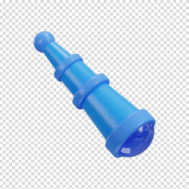 Ilustração de ícone de espelho de telescópio 3D