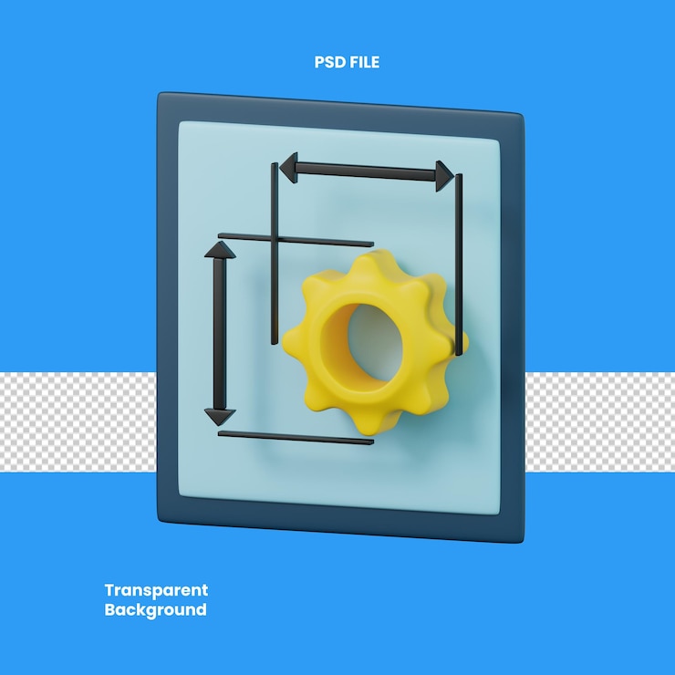PSD ilustração de ícone de ferramenta de trabalho 3d