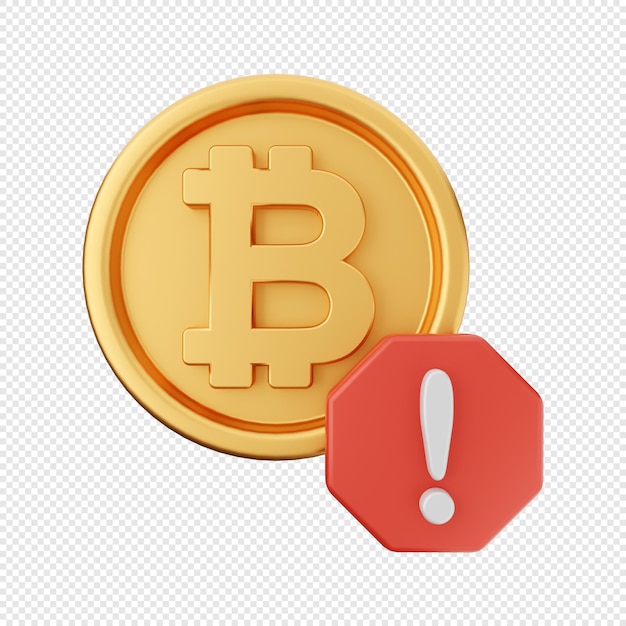 Ilustração de ícone de relatório de bitcoin 3D