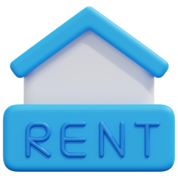 Ilustração de ícone de renderização rent 3d