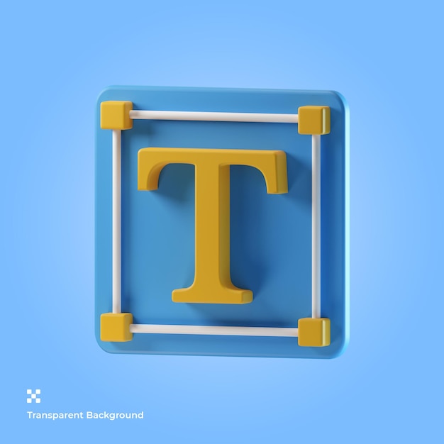 Ilustração de ícone de texto 3d