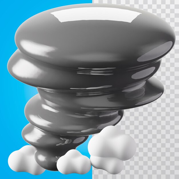 Ilustração de ícone de tornado 3d