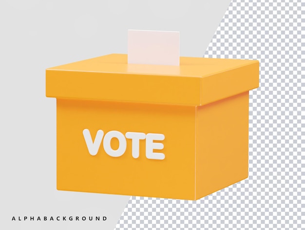 Ilustração de ícone de voto renderização 3D