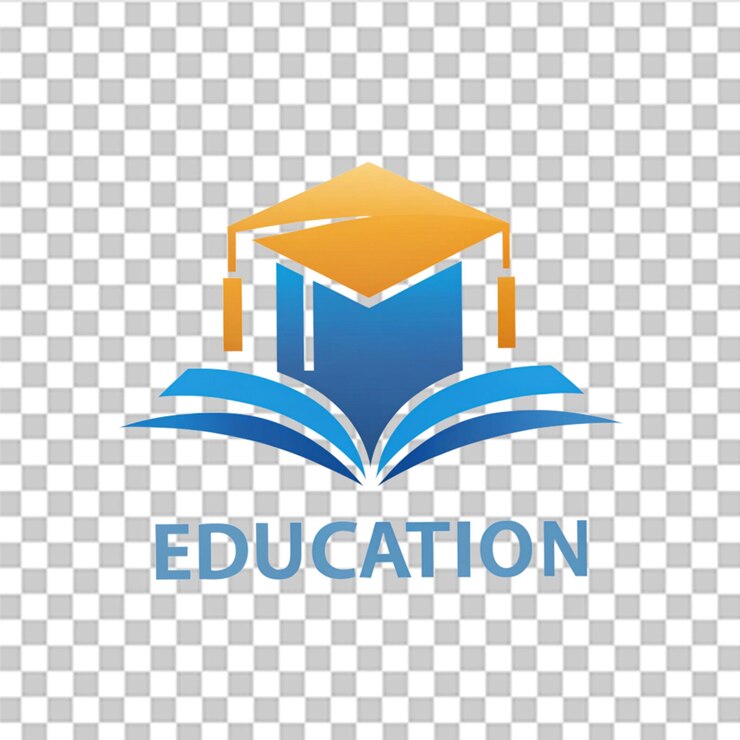 PSD ilustração de ícone vetorial do modelo de logotipo da educação isolada em fundo transparente