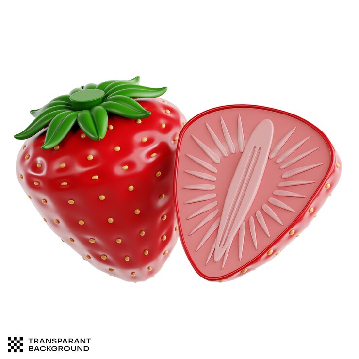 PSD ilustração de ícones 3d de frutas