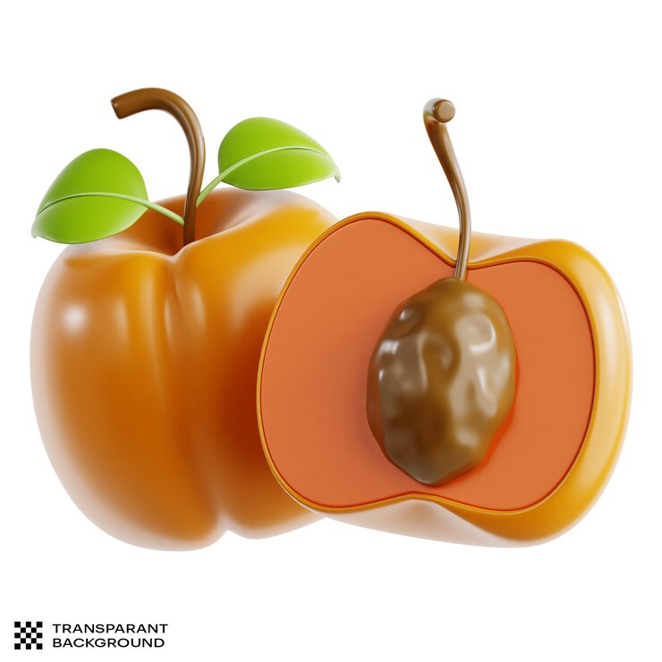 PSD ilustração de ícones 3d de frutas