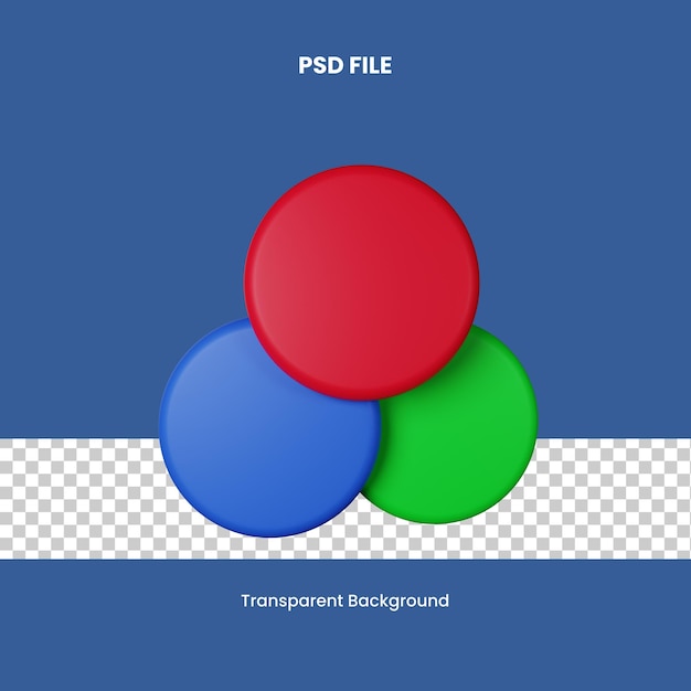 Ilustração de ícones RGB 3D