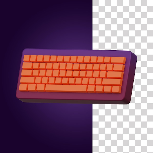 PSD ilustração de jogo de teclado de ativo 3d