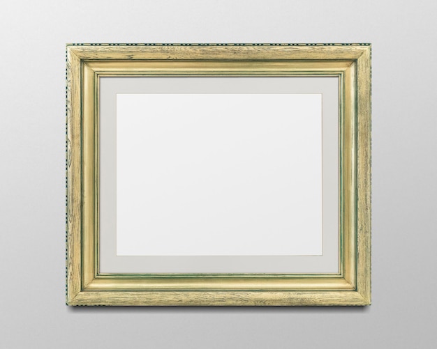 Ilustração de maquete de moldura de ouro