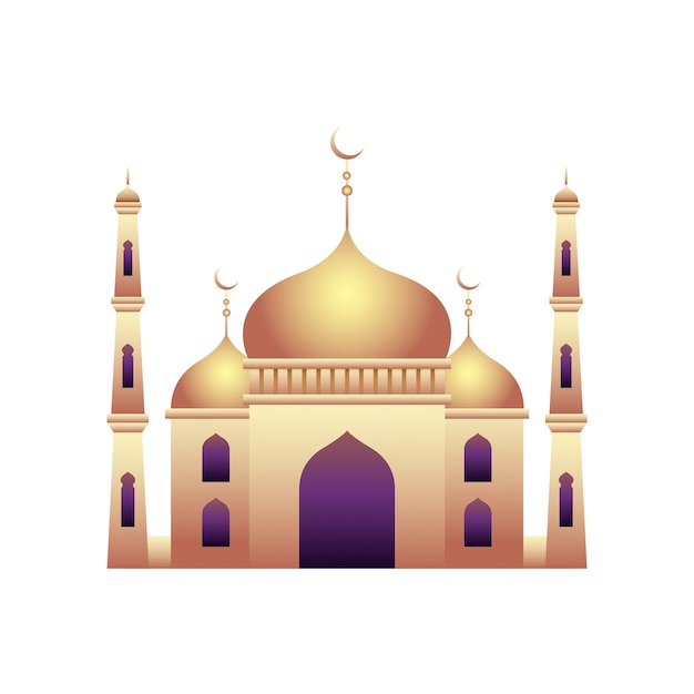 Ilustração de mesquita em gradiente