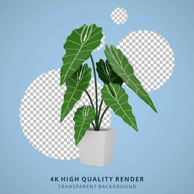 PSD ilustração de modelagem 3d da planta kris