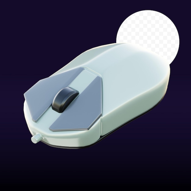 PSD ilustração de mouse 3d para jogos