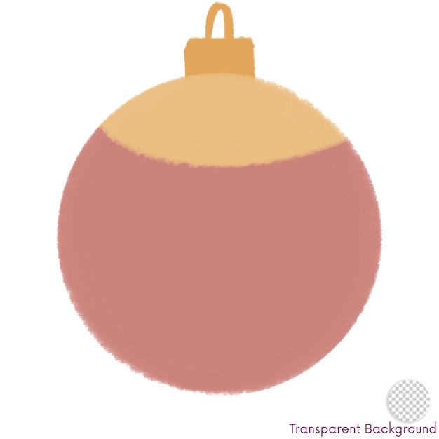 Ilustração de natal de ornamento vermelho