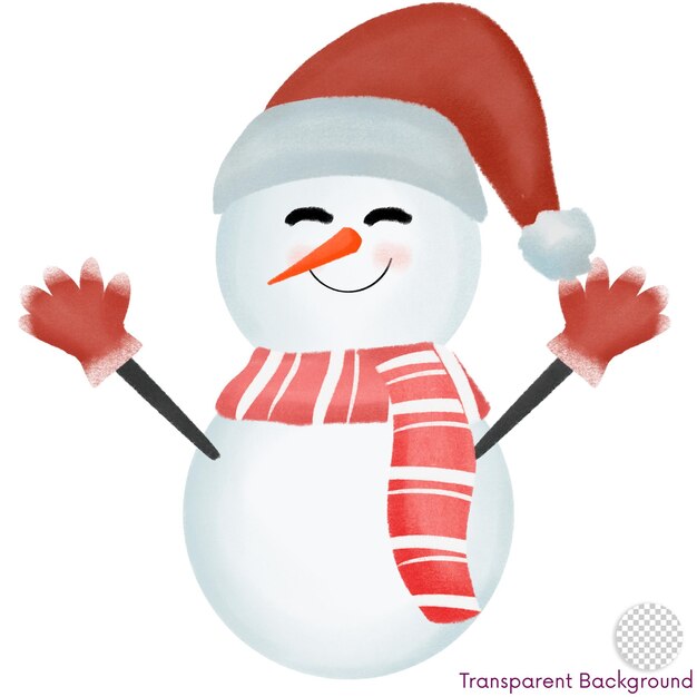 Ilustração de natal do boneco de neve