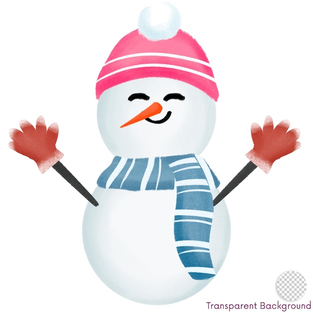 Ilustração de natal do boneco de neve
