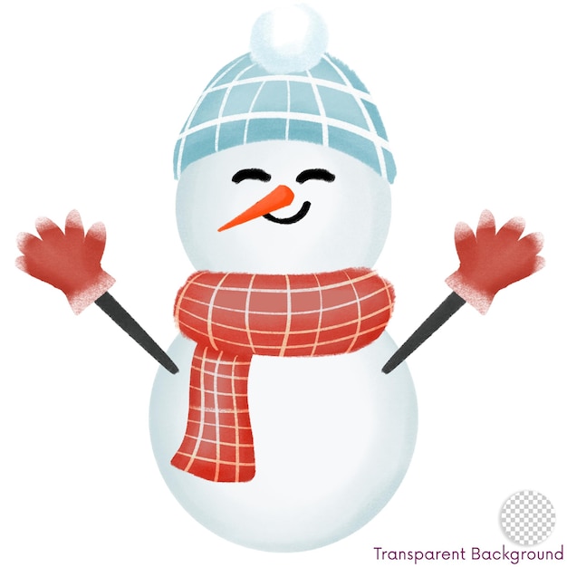 Ilustração de natal do boneco de neve
