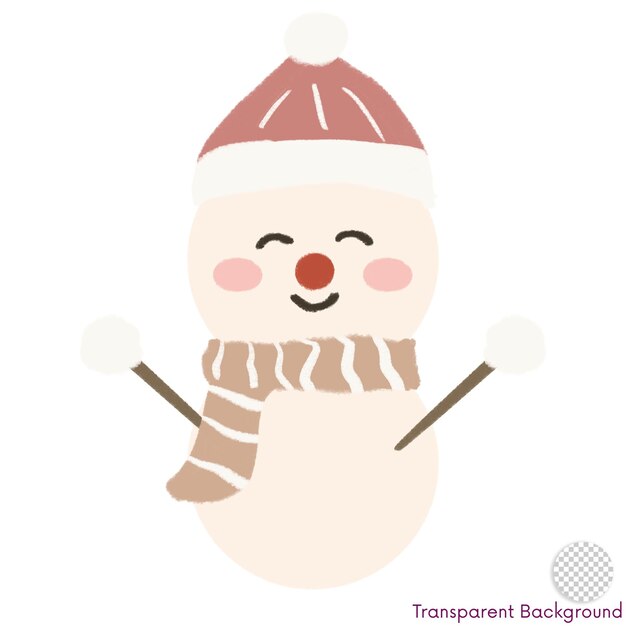 Ilustração de natal retrô do boneco de neve