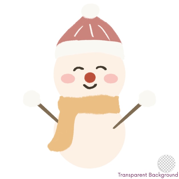 Ilustração de natal retrô do boneco de neve