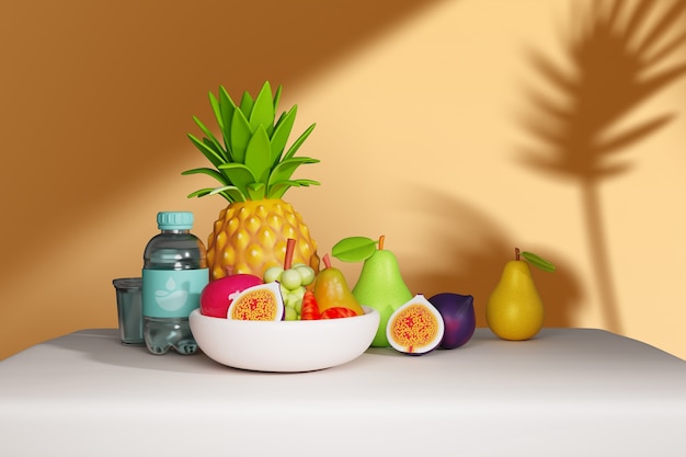 Ilustração de natureza morta de nutrição