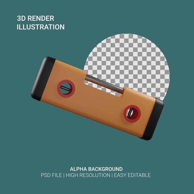 PSD ilustração de nível de espírito de renderização 3d