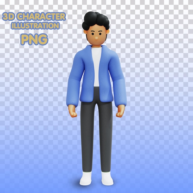 PSD ilustração de personagem 3d