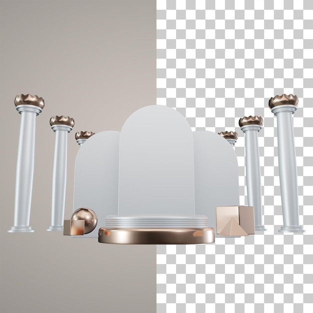 PSD ilustração de pódio de luxo 3d