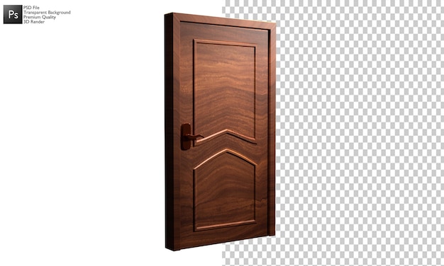 PSD ilustração de porta isolada 3d