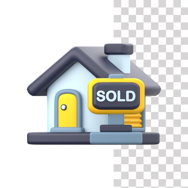 PSD ilustração de propriedade vendida em 3d