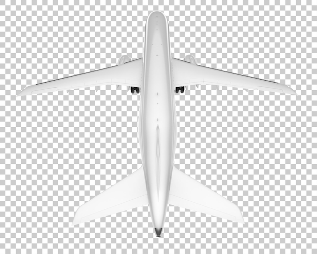 Ilustração de renderização 3D de avião em fundo transparente