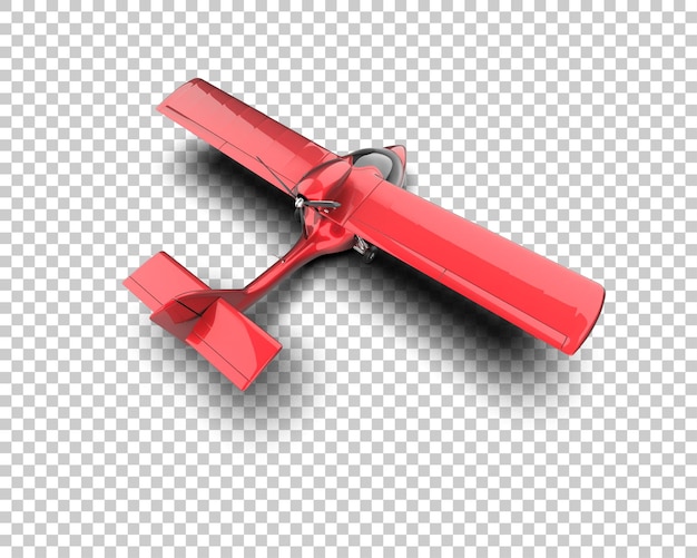 Ilustração de renderização 3d de avião isolado no fundo