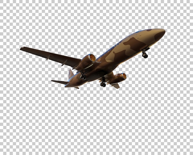 PSD ilustração de renderização 3d de avião isolado no fundo