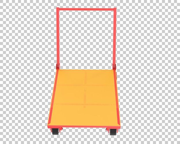 PSD ilustração de renderização 3d de carrinho de armazém isolado em fundo transparente