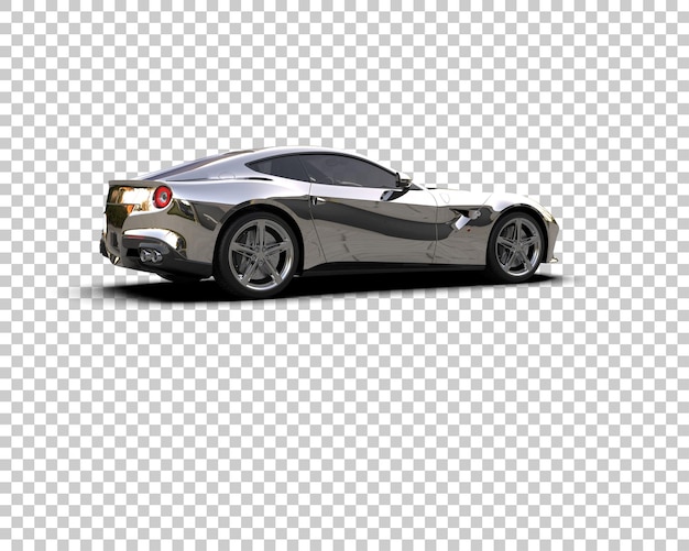 Ilustração de renderização 3D de carro esportivo realista isolado no fundo