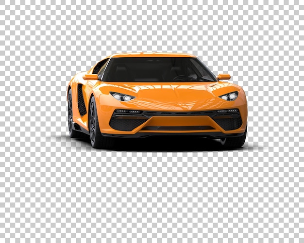 Ilustração de renderização 3D de carro esportivo realista isolado no fundo