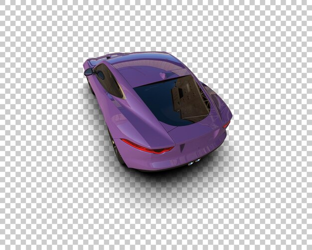 Ilustração de renderização 3D de carro esportivo realista isolado no fundo