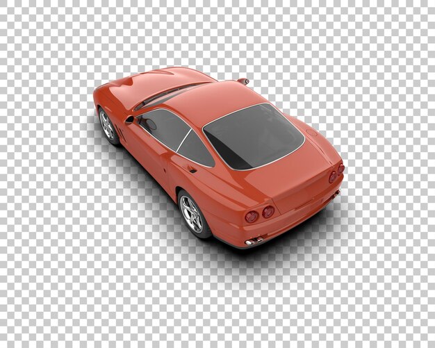 Ilustração de renderização 3D de carro esportivo realista isolado no fundo