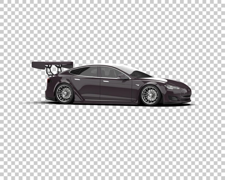 PSD ilustração de renderização 3d de carro esportivo realista isolado no fundo
