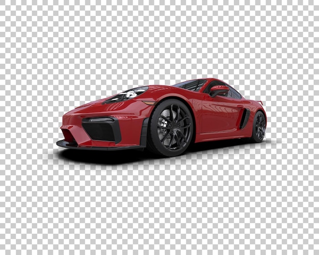 Ilustração de renderização 3D de carro esportivo realista isolado no fundo