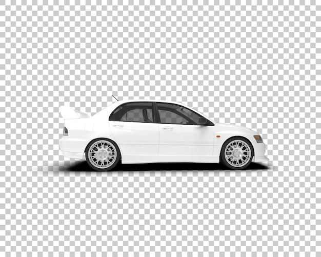 Ilustração de renderização 3D de carro esportivo realista isolado no fundo