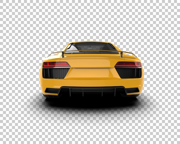 Ilustração de renderização 3D de carro esportivo realista isolado no fundo