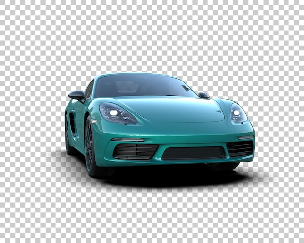 Ilustração de renderização 3D de carro esportivo realista isolado no fundo