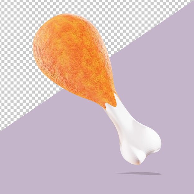 Ilustração de renderização 3d de chicken drumstick