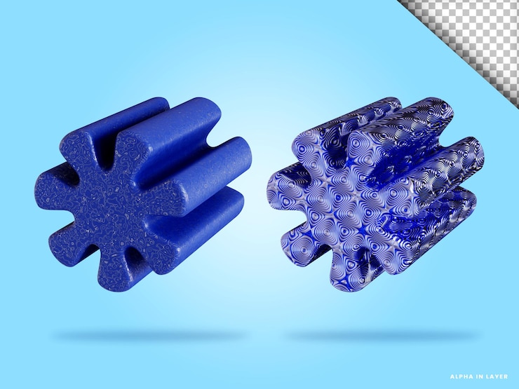 PSD ilustração de renderização 3d de cilindro de flor isolada